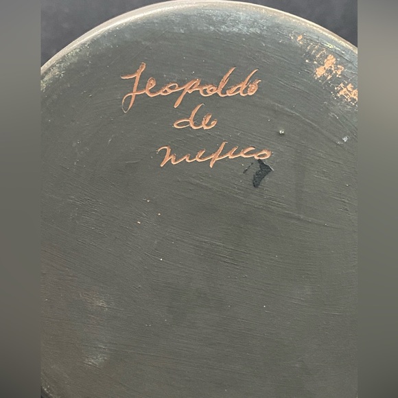 Mexican Mid-Century Sgrafitto Pottery Vase Leopoldode Mexico - Picture 8 of 8